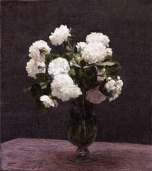 Henri Fantin-Latour White Roses Germany oil painting art